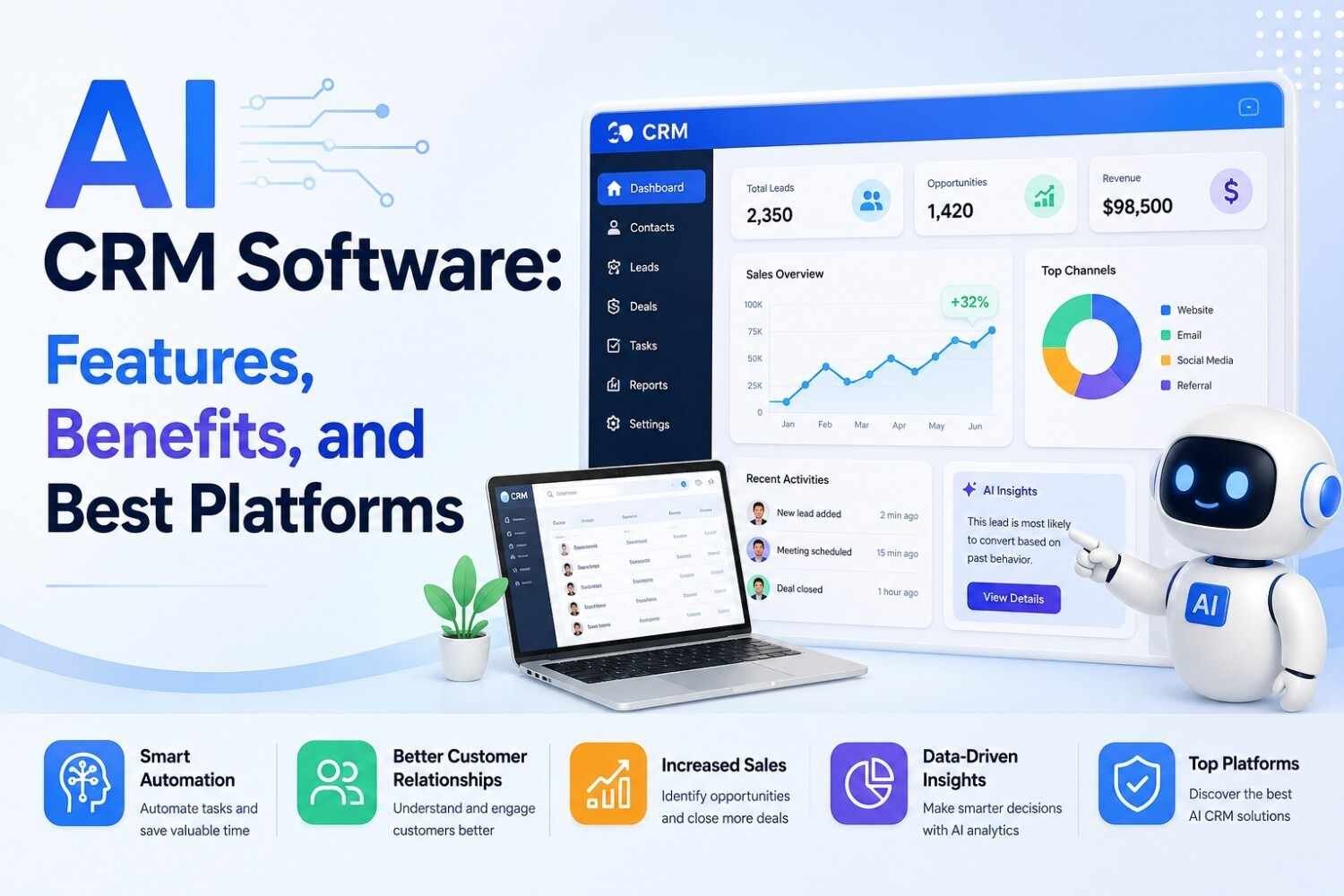 AI CRM Software: Features, Benefits & Best Platforms